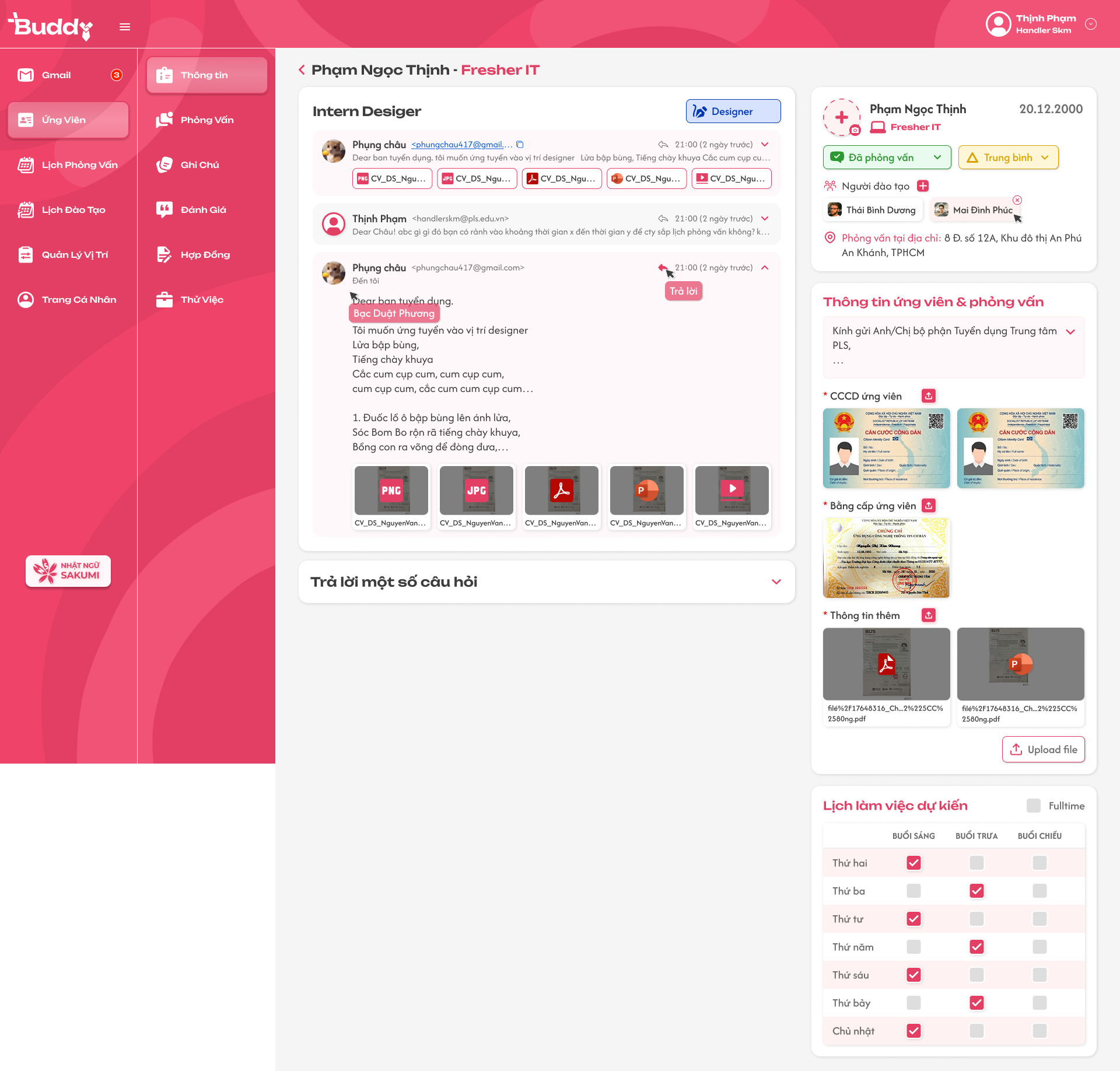 Chi Tiết Thông Tin Ứng Viên   Handler