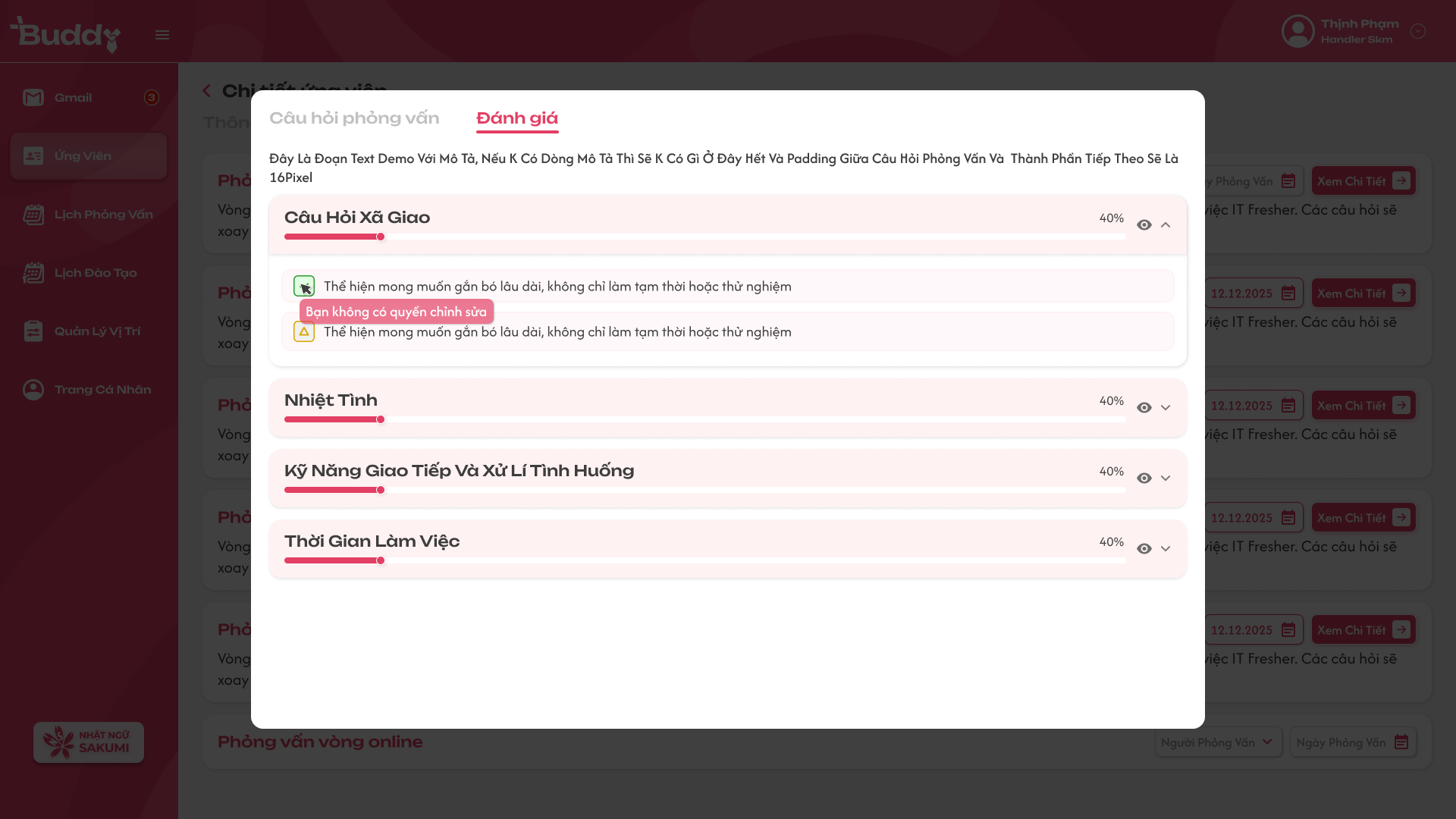 Phỏng Vấn   Chi Tiết   Đánh Giá