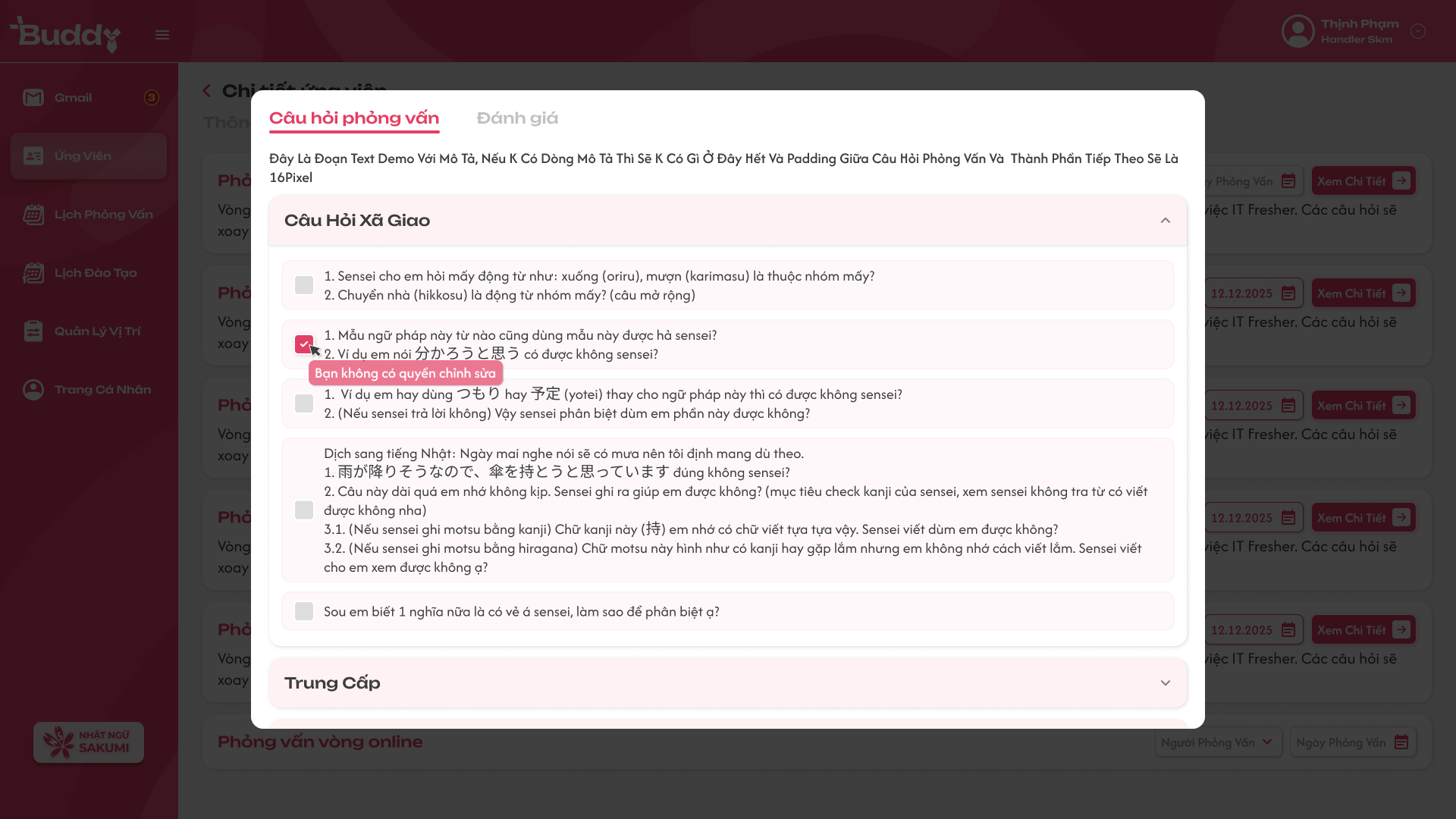 Phỏng Vấn   Chi Tiết   Câu Hỏi Phỏng Vấn
