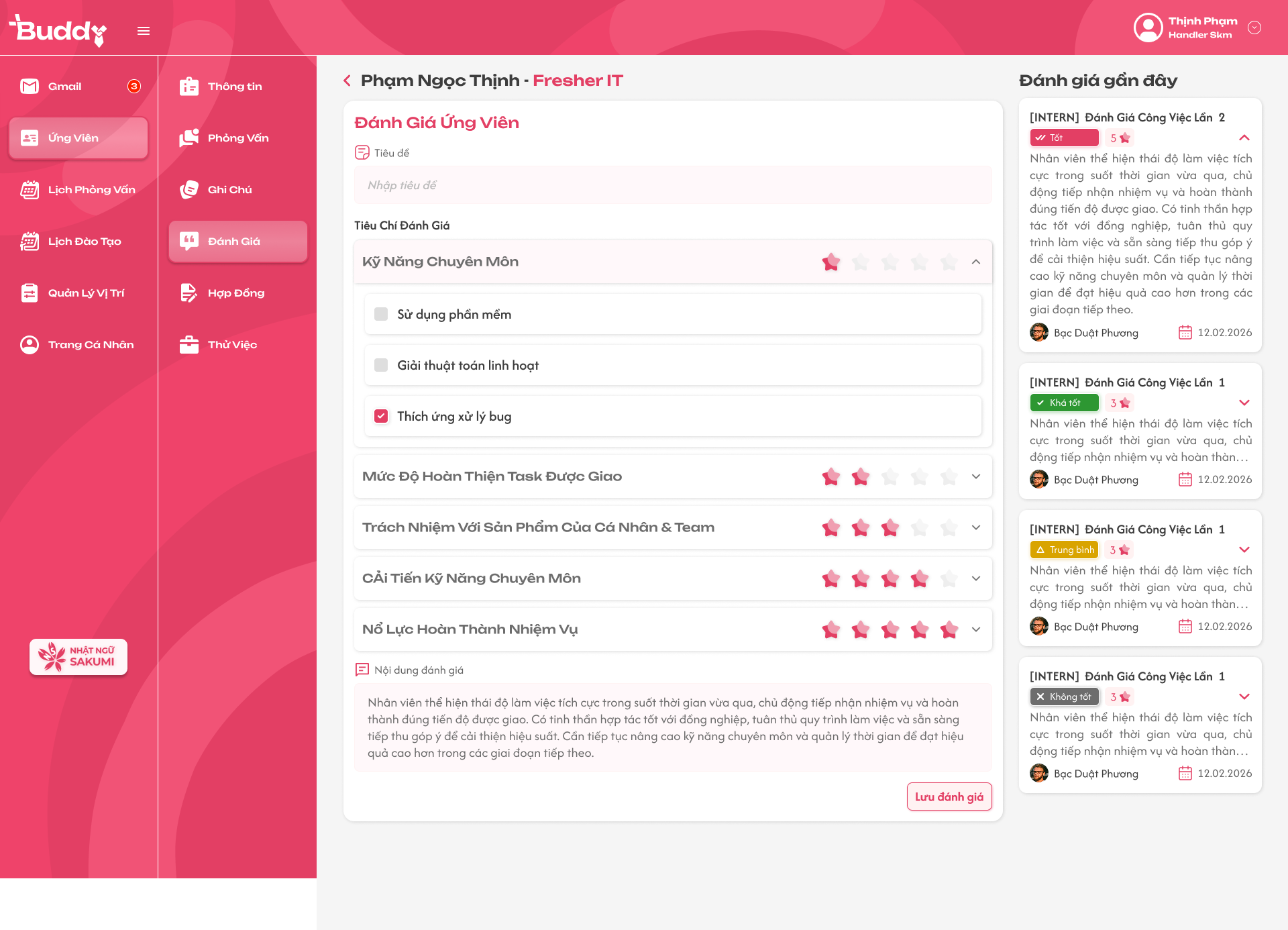 Chi Tiết Thông Tin Ứng Viên   Handler