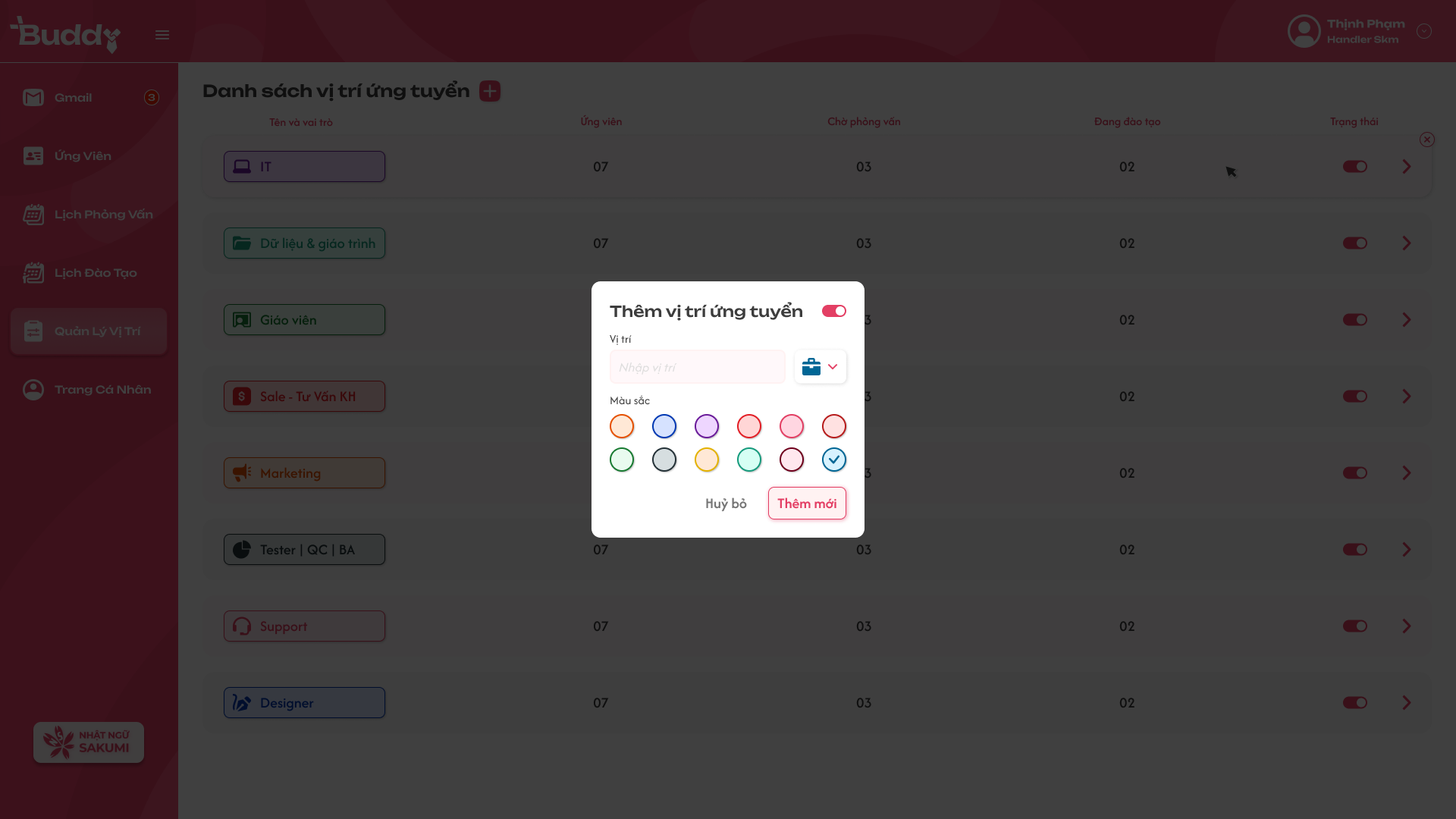 Quản Lý Vị Trí