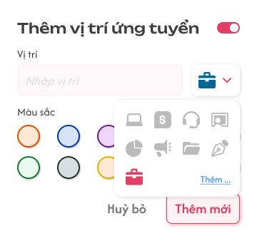 Thêm Vị Trí Ứng Tuyển